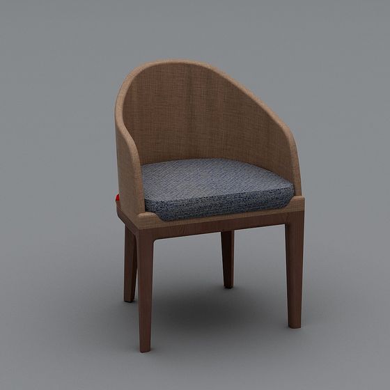 Elegant Low-Polygon Armchair 3D model