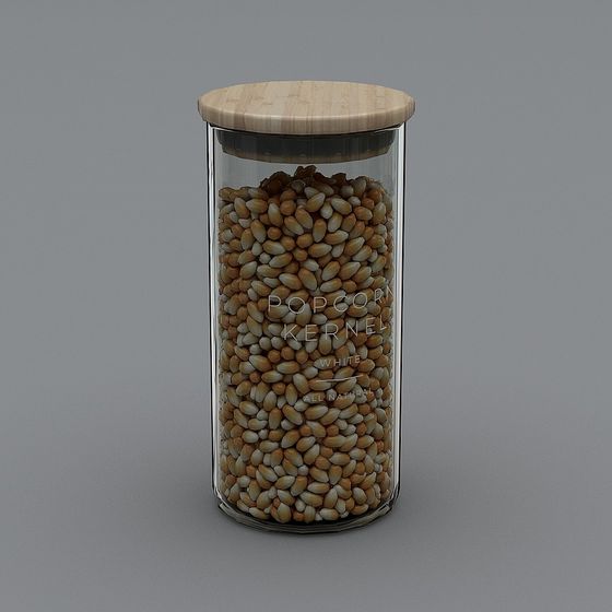 Elegant Glass Jar 3D model for Creative Projects