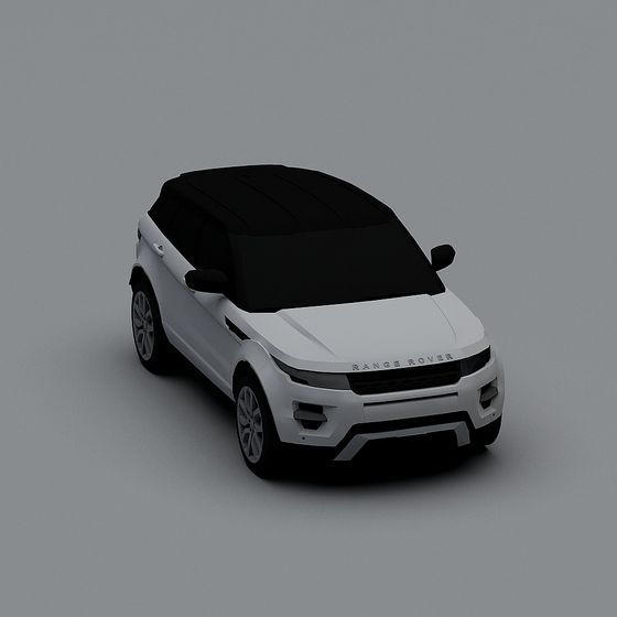 Elegant Low-Poly Range Rover Evoque 3D Model