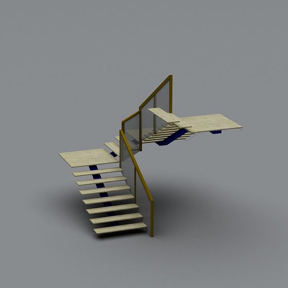 Innovative Flowing Staircase 3D model