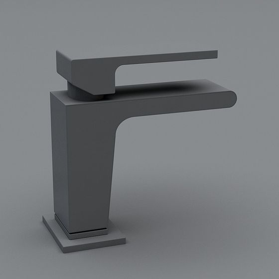 Minimalist Low-Polygon Faucet 3D model