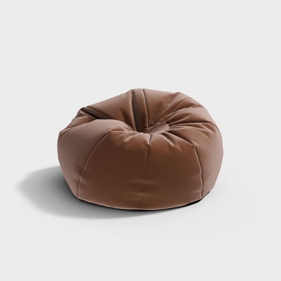 Stylish Low-Poly Bean Bag Chair 3D model