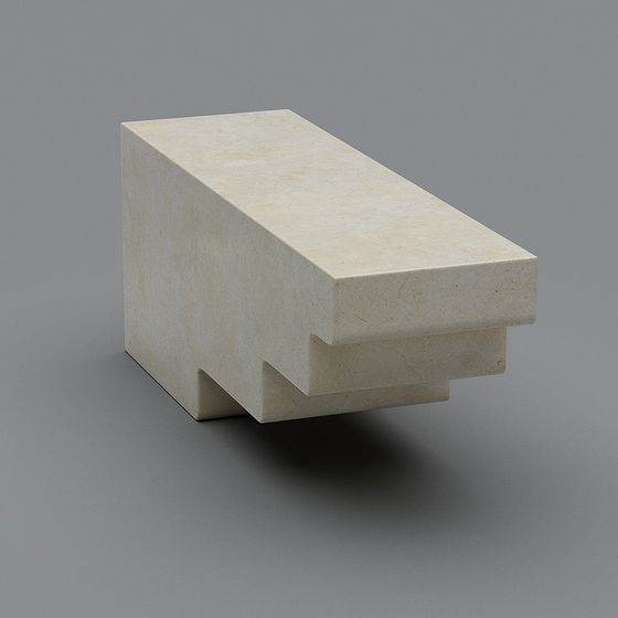 Floating Stone Bench 3D model