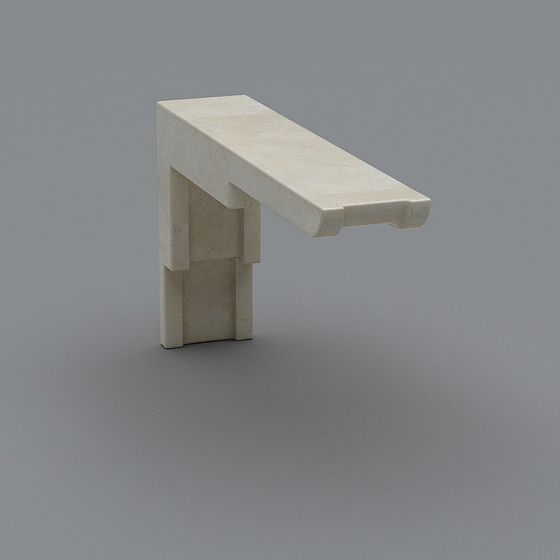 Minimalist Marble Console 3D model