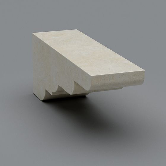 Modern Suspended Stone Bench 3D model