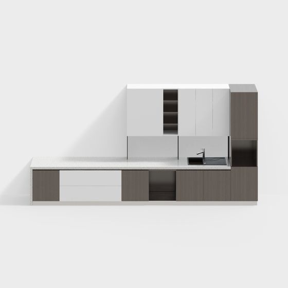 Elegant Kitchen 3D model for Modern Spaces