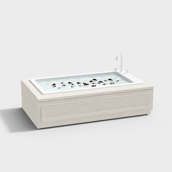Elegant Modern Bathtub 3D model