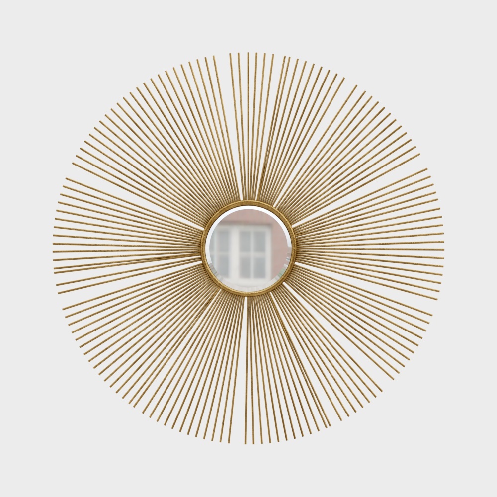 Low Polygon Sunglasses Frame 3D Model – Golden Metal Design