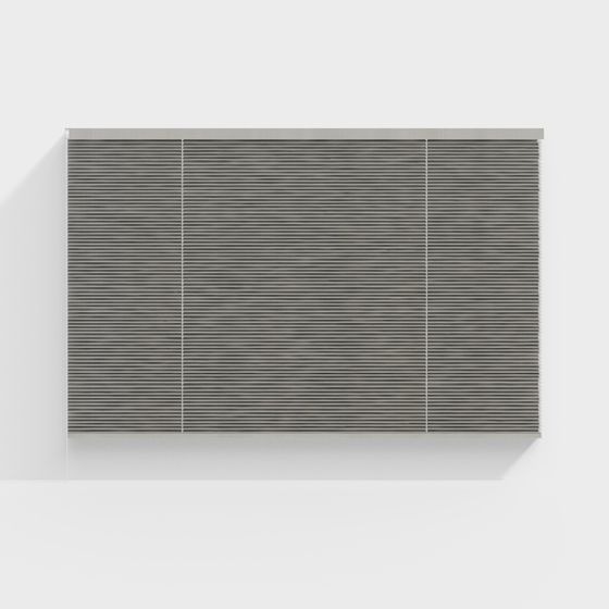 Low-Poly Gray Metal Shutter 3D model