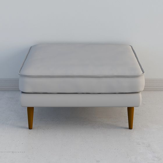 Mid-Century Ottoman 3D model