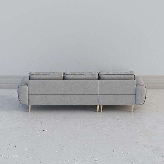 Stylish Low-Poly Sofa 3D Model for Contemporary Spaces