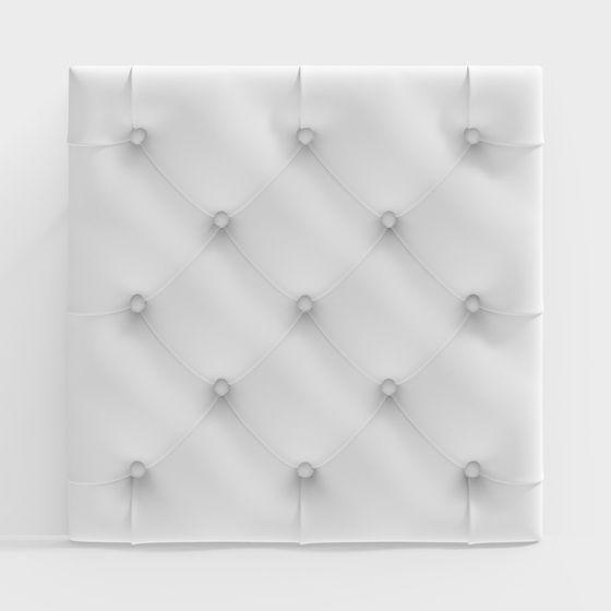 Classic Buttoned Headboard 3D model