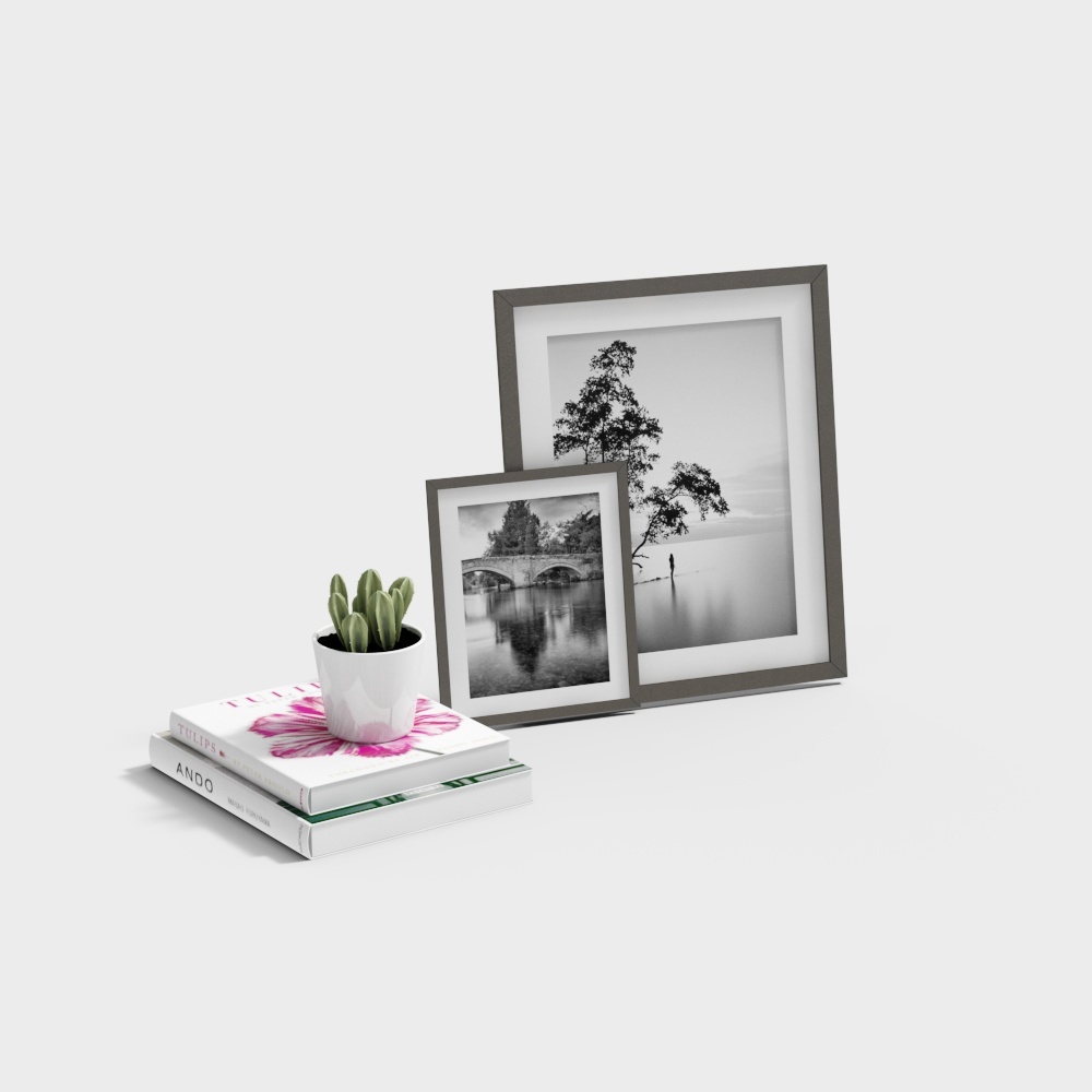 Minimalist Bookshelf 3D model
