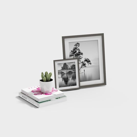 Minimalist Bookshelf 3D model