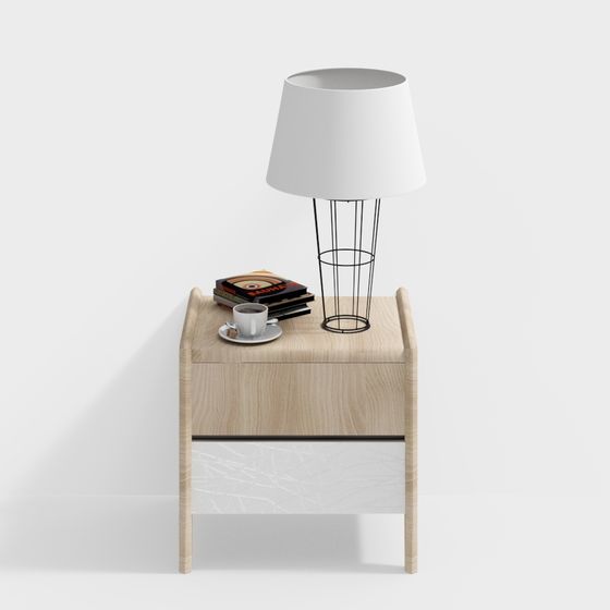 Modern Minimalist Nightstand 3D model