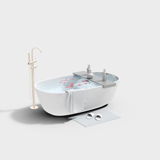 Elegant Bathtub 3D Model for Modern Bathrooms