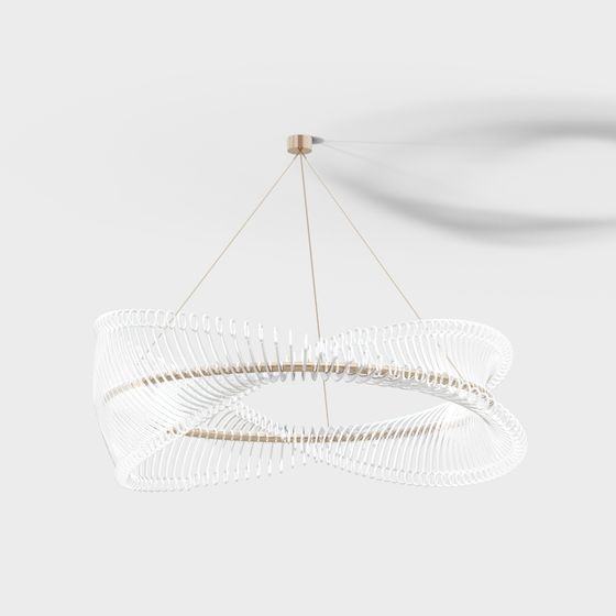 Elegant Low-Poly Chandelier 3D model