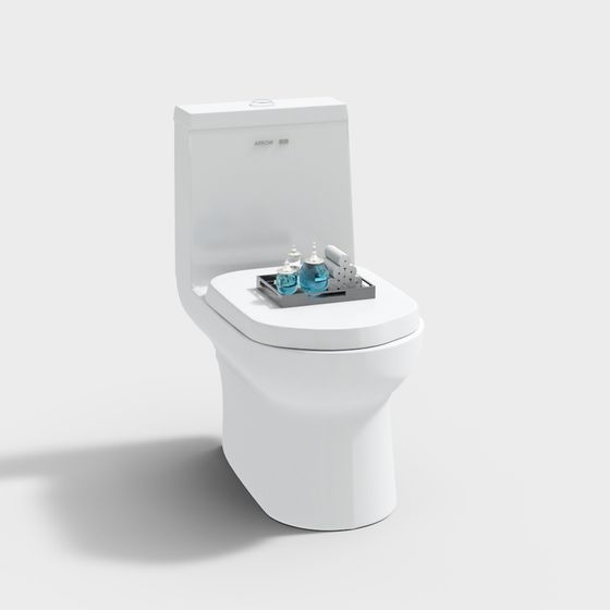 Modern Minimalist Smart Toilet 3D model