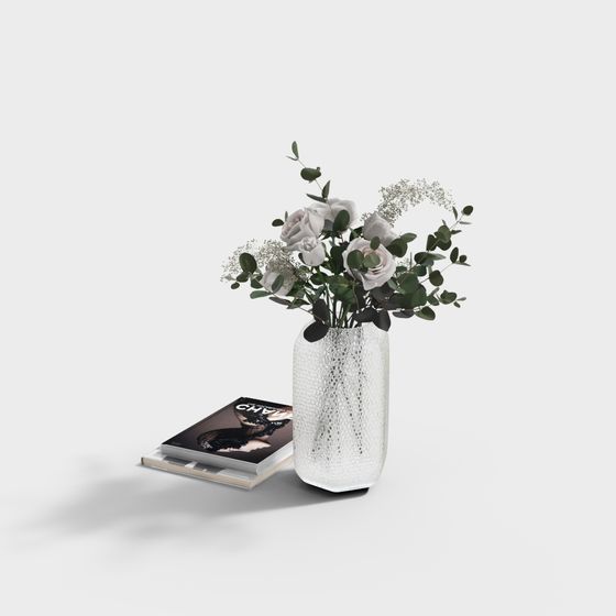 Stylish Low-Poly Vase 3D model for Decor