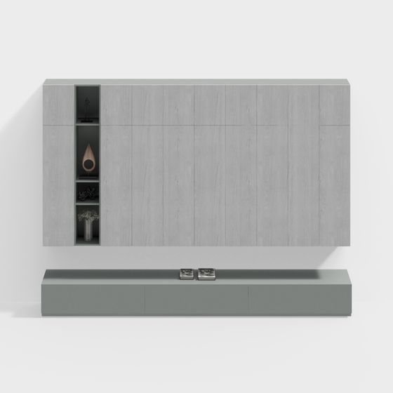 Modern Minimalist TV Cabinet 3D model