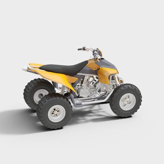 Vibrant 4-Wheel Motorcycle 3D model