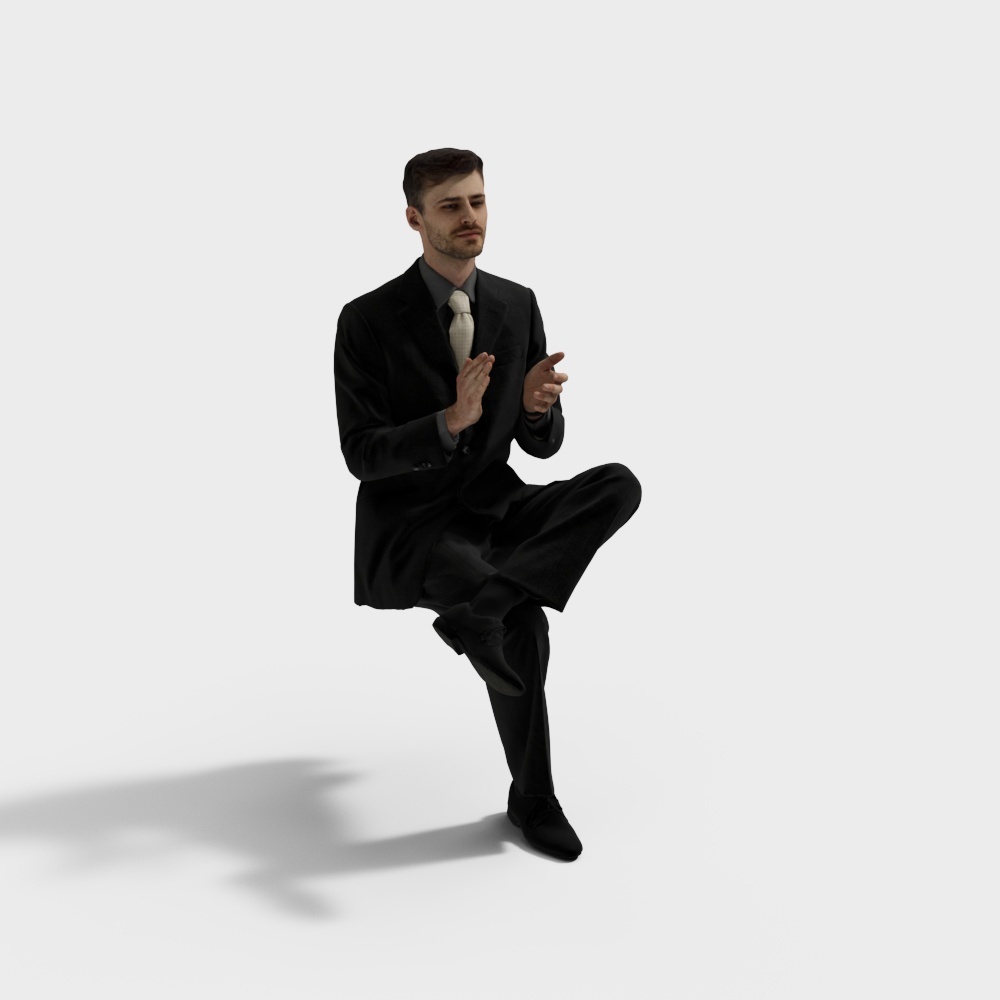 Confident Businessman 3D Model for Modern Projects