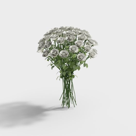 Romantic Rose Bouquet 3D model for Creative Projects