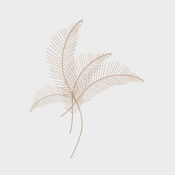Elegant Palm Leaf 3D model