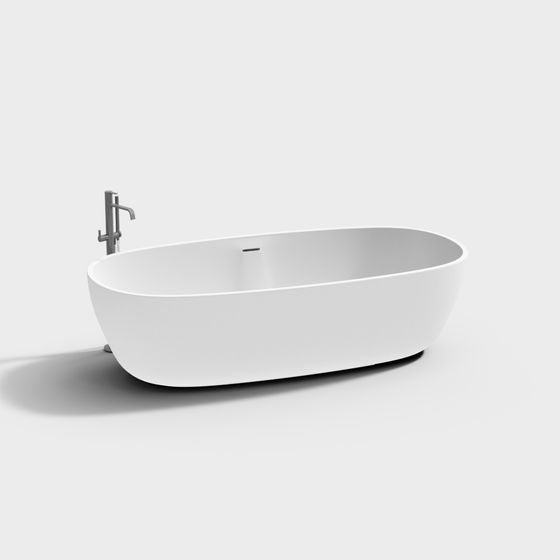 Bathtub 3D Model in Elegant Design