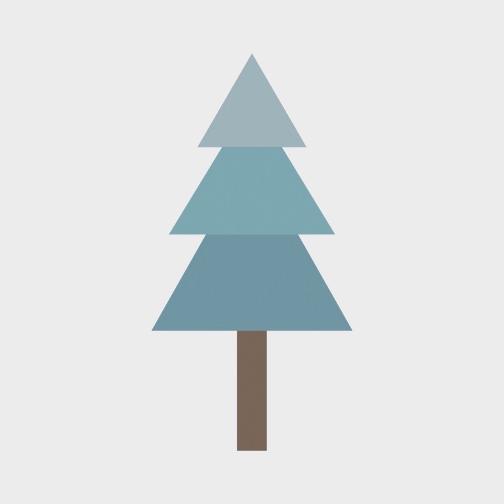 Charming Low-Poly Christmas Tree 3D model