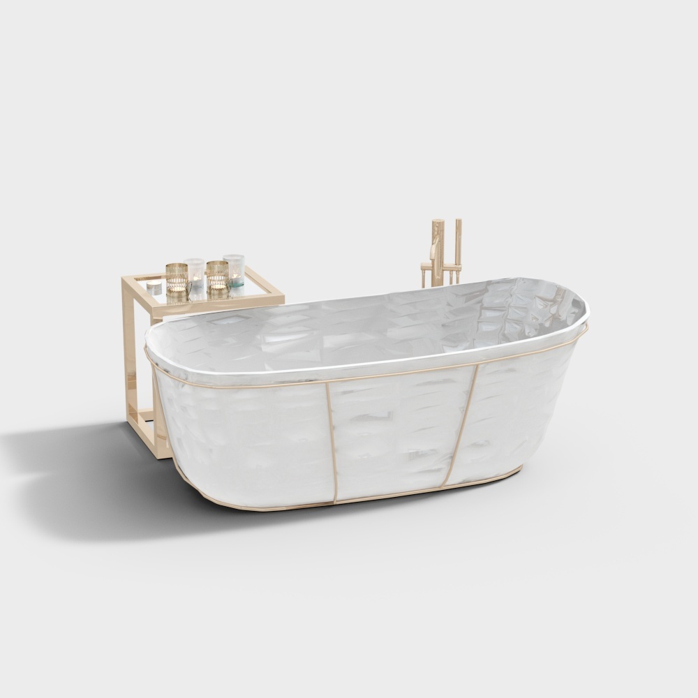 Elegance Retreat 3D Bathtub Model – Modern Luxury Design