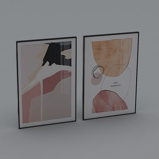 Abstract Frame 3D Model with Low Poly Design