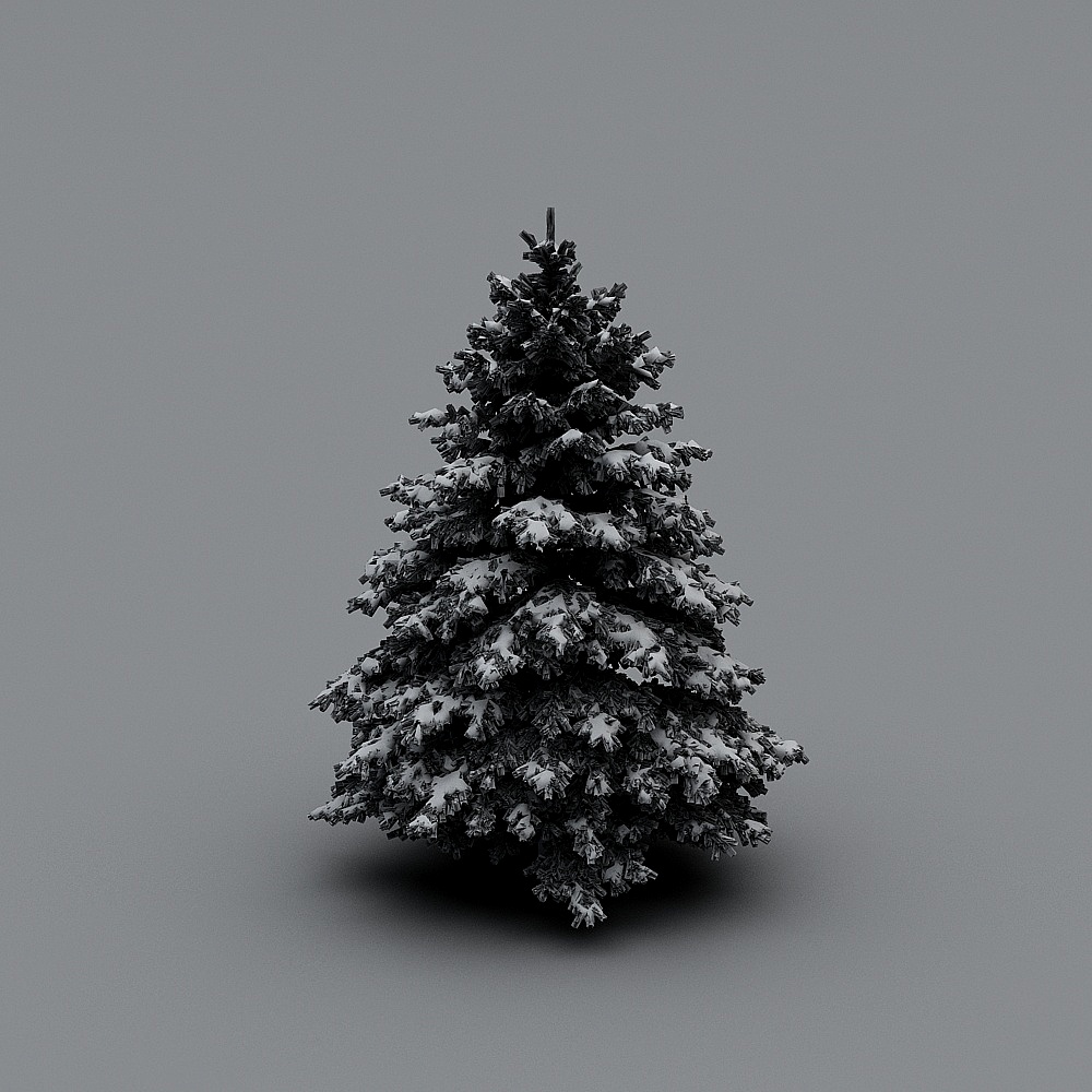 Snow-Covered Pine Cone 3D Model