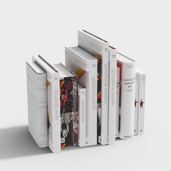Modern Minimalist Bookshelf 3D model for Creative Spaces