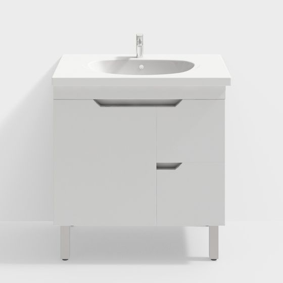Modern Minimalist Bathroom Cabinet 3D model