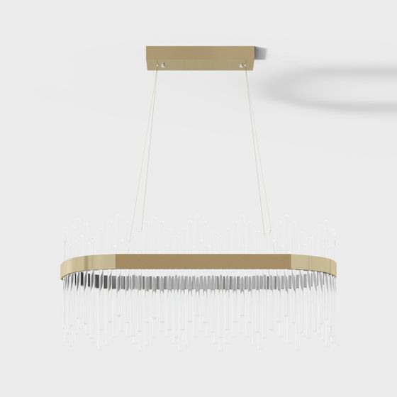 Elegant Low-Polygon Chandelier 3D model