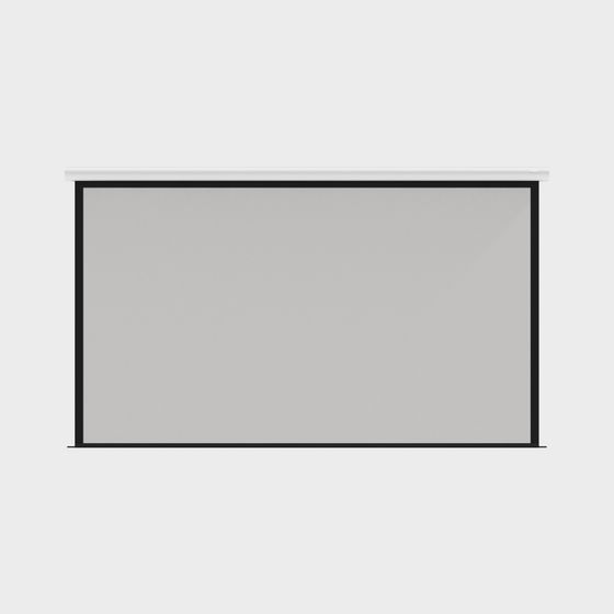 Black Projection Screen 3D Model