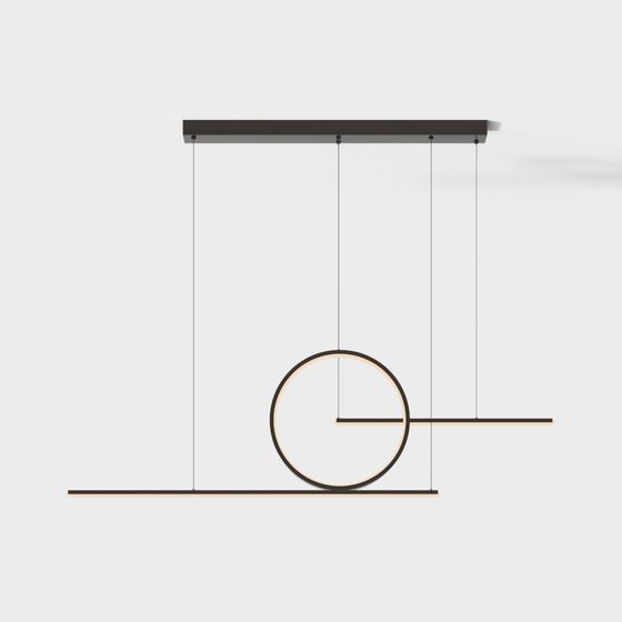 Suspended Art Low Polygon Light Fixture 3D model for Creative Projects