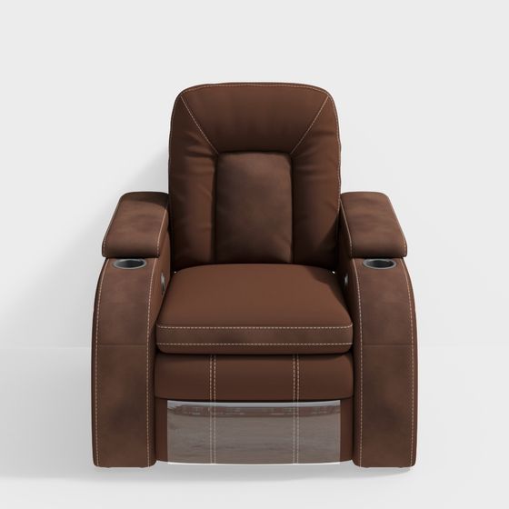 Elegant Leather Lounge Chair 3D model