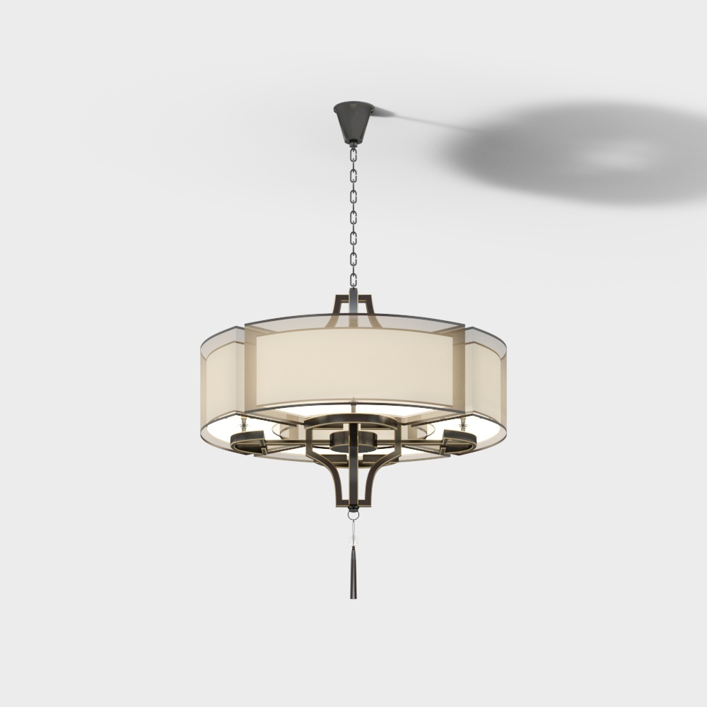 Elegant Low-Polygon Chandelier 3D model