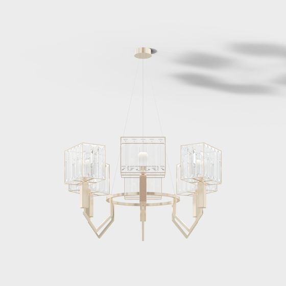Geometric Elegance 3D model Chandelier