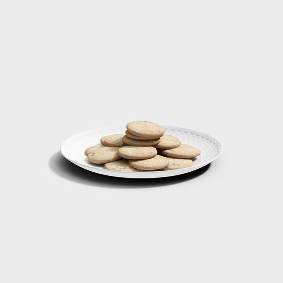 Charming Dessert Plate 3D model for Creative Projects