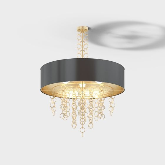 Elegant Low-Polygon Chandelier 3D model