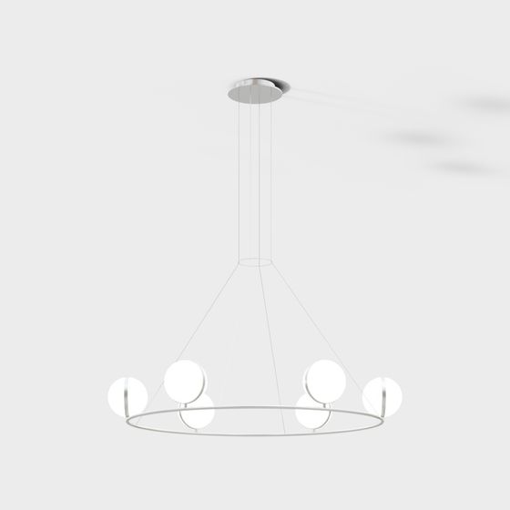 Elegant Chandelier 3D model for Contemporary Spaces