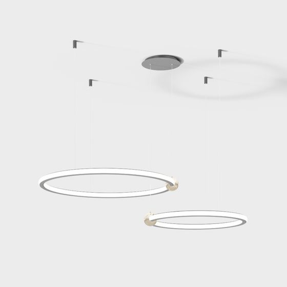 Suspended Halo 3D model for Modern Interiors