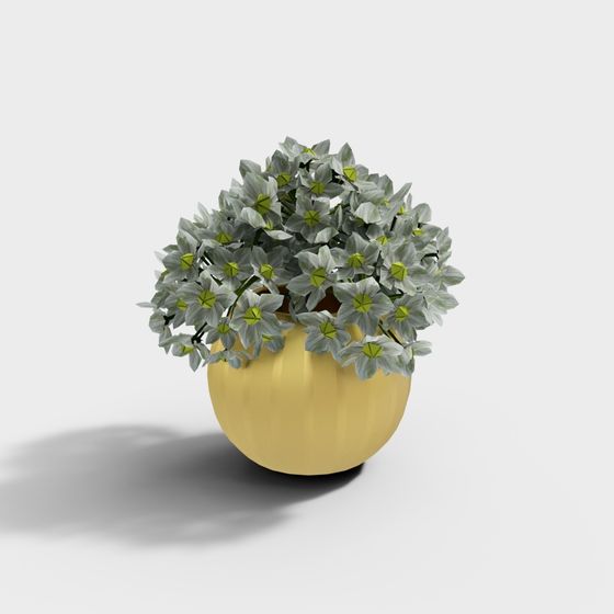 Beautiful Golden Pot 3D model for Creative Projects