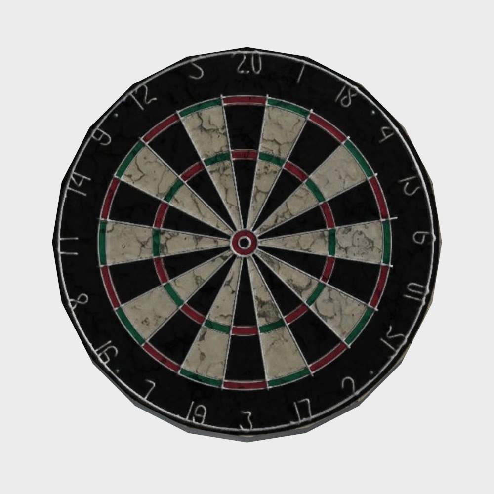 Vintage Dartboard 3D model