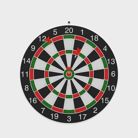Realistic Dartboard 3D model