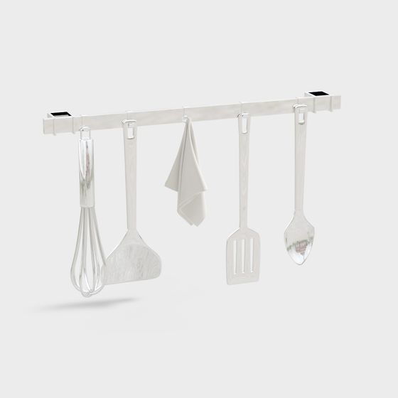 Stylish Kitchen Utensil Rack 3D model