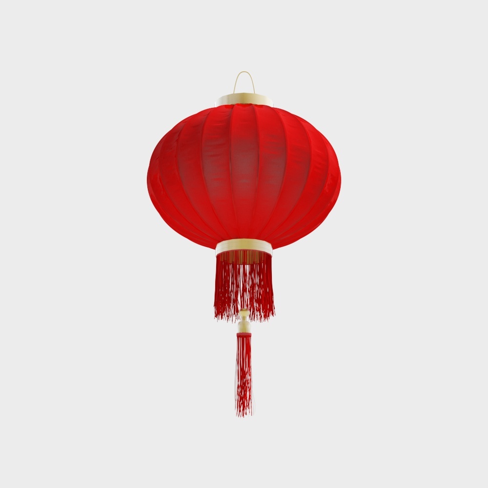 Vibrant Chinese Lantern 3D model
